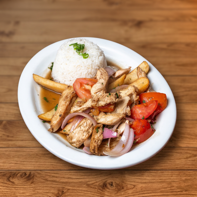 Mini Pollo Saltado.