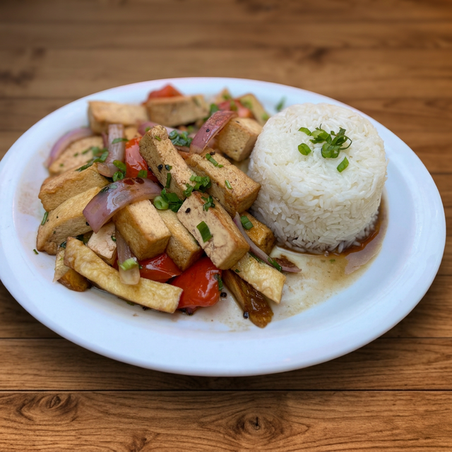 Mini Tofu Saltado.